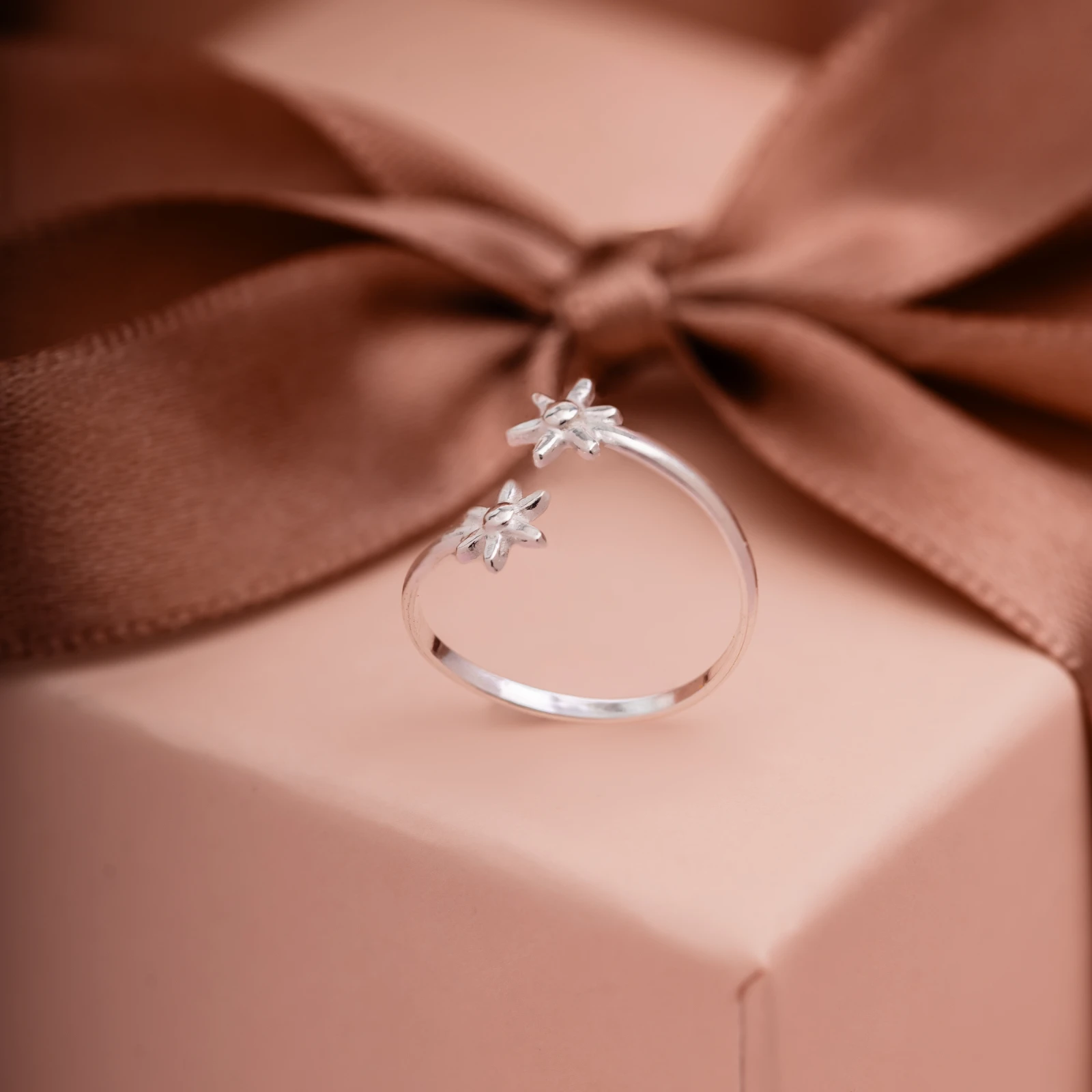 ANEL FALANGE ESTRELAS TEXTURIZADA