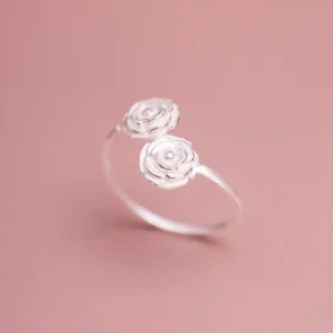 ANEL FALANGE ROSAS TEXTURIZADAS