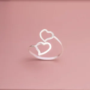 ANEL FALANGE CORAÇÕES VAZADOS