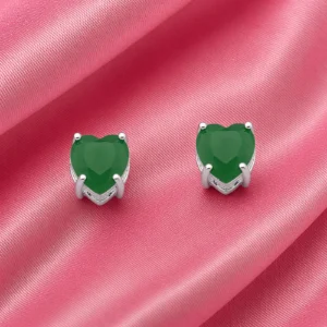 BRINCO PONTO DE LUZ CORAÇÃO VERDE ESCURO