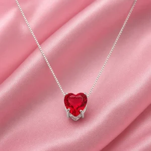 COLAR PONTO DE LUZ CORAÇÃO RUBELITA