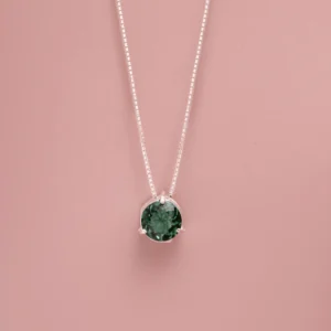 COLAR PONTO DE LUZ GRANDE VERDE ESMERALDA