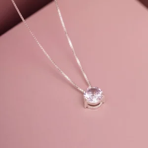 COLAR PONTO DE LUZ GRANDE ZIRCÔNIA CRISTAL