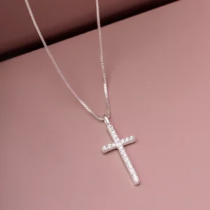 COLAR CRUZ PALITO COM ZIRCÔNIAS